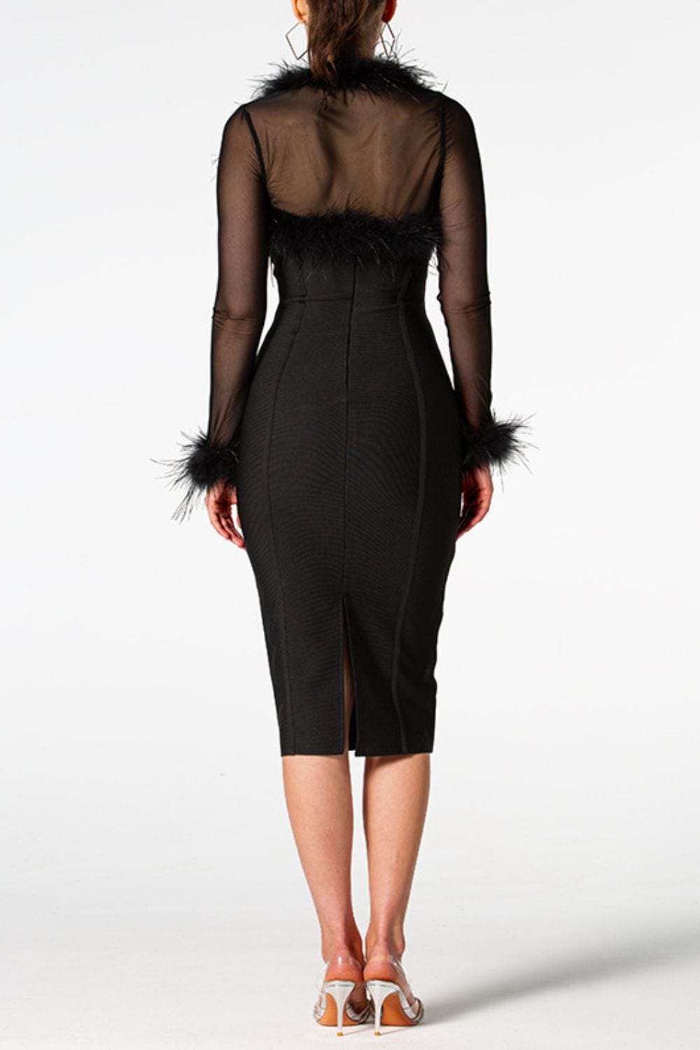 Sweetheart Neck Slit Knee-Length Dress - Body By J'ne