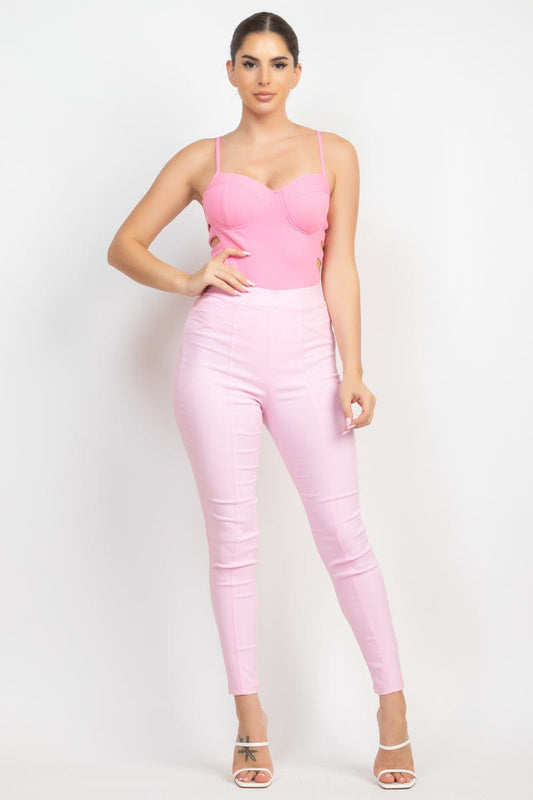 Sweetheart Side Cutouts Bodysuit - Body By J'ne