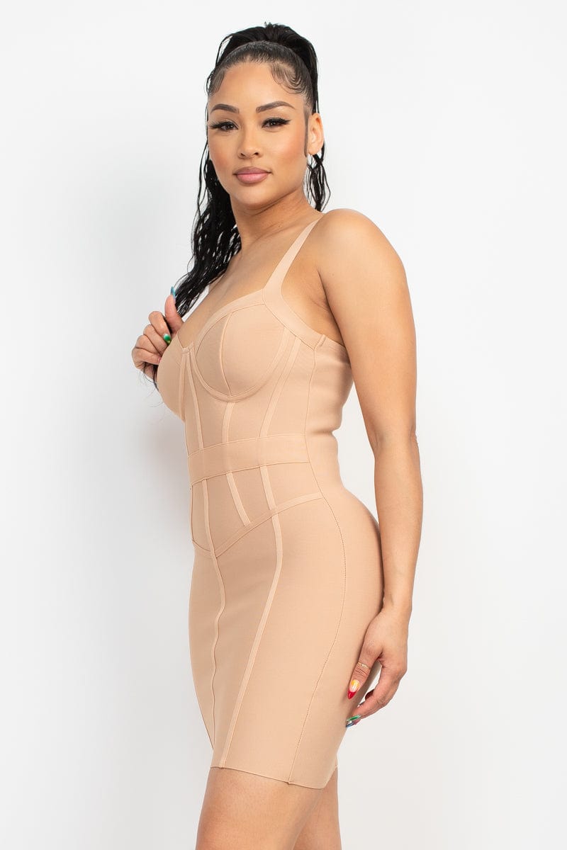 Sweetheart Wide Strap Bandage Dress - Body By J'ne