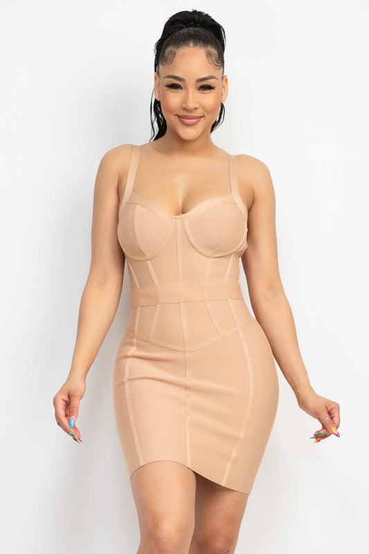 Sweetheart Wide Strap Bandage Dress - Body By J'ne