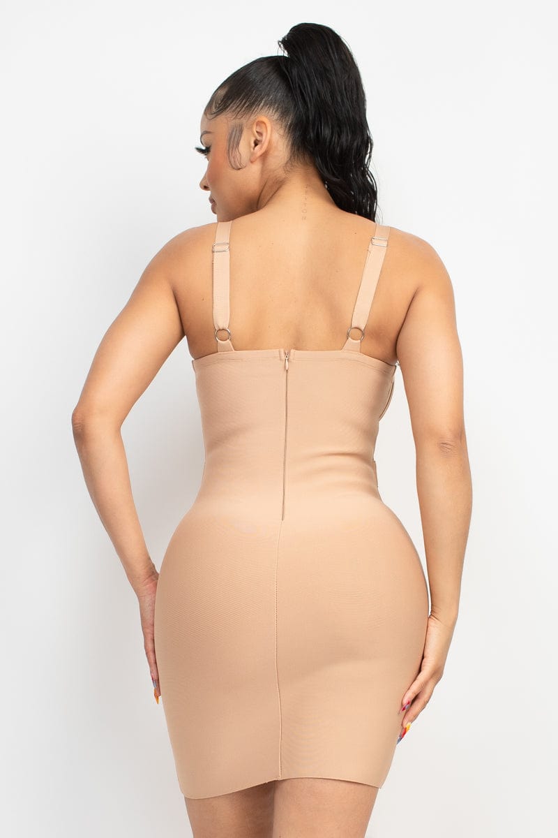 Sweetheart Wide Strap Bandage Dress - Body By J'ne