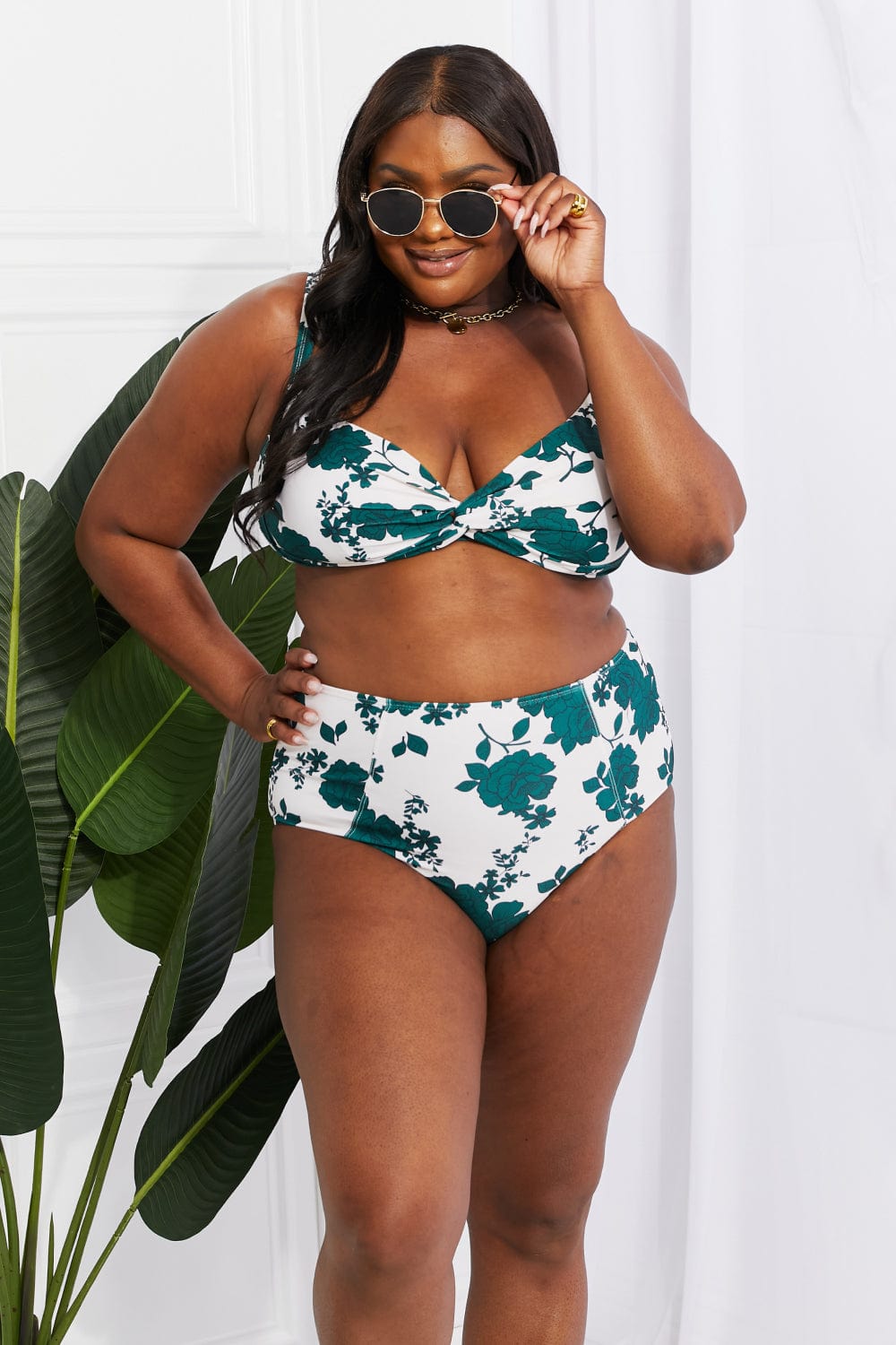 Swim Take A Dip Twist High-Rise Bikini in Forest - Body By J'ne