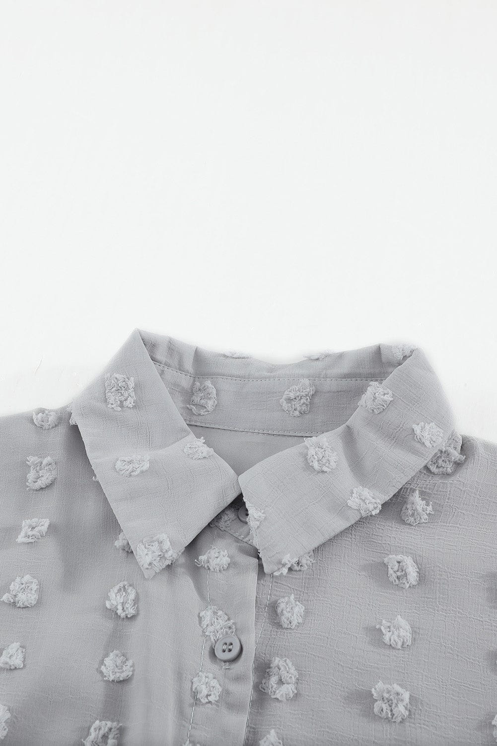 Swiss Dot Button-Up Long Sleeve Shirt - Body By J'ne