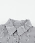 Swiss Dot Button-Up Long Sleeve Shirt - Body By J'ne