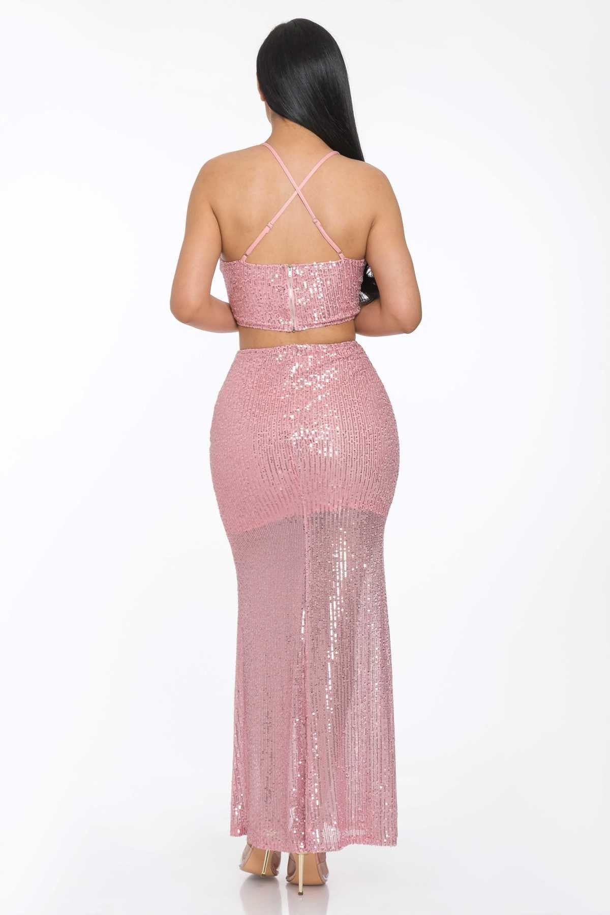 Sxy Back Sequin Maxi Dress - Body By J'ne