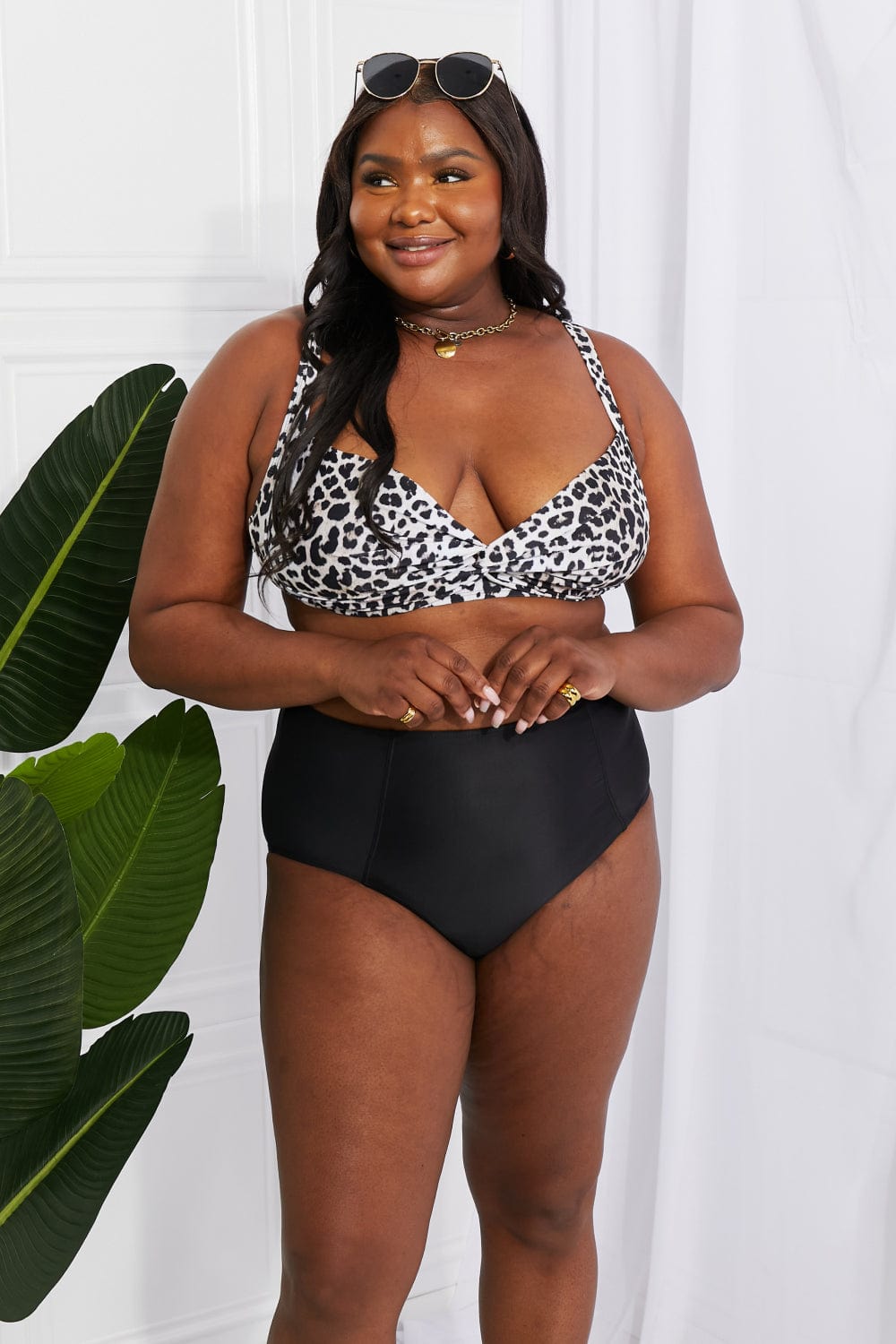 Take A Dip Twist High-Rise Bikini in Leopard - Body By J'ne