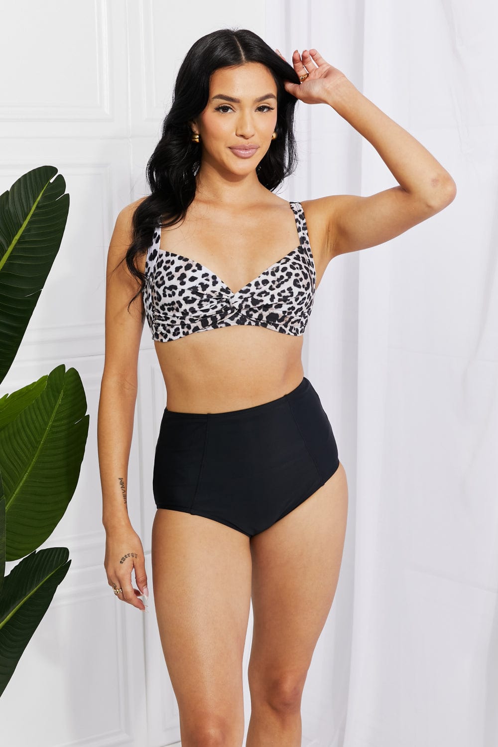 Take A Dip Twist High-Rise Bikini in Leopard - Body By J'ne