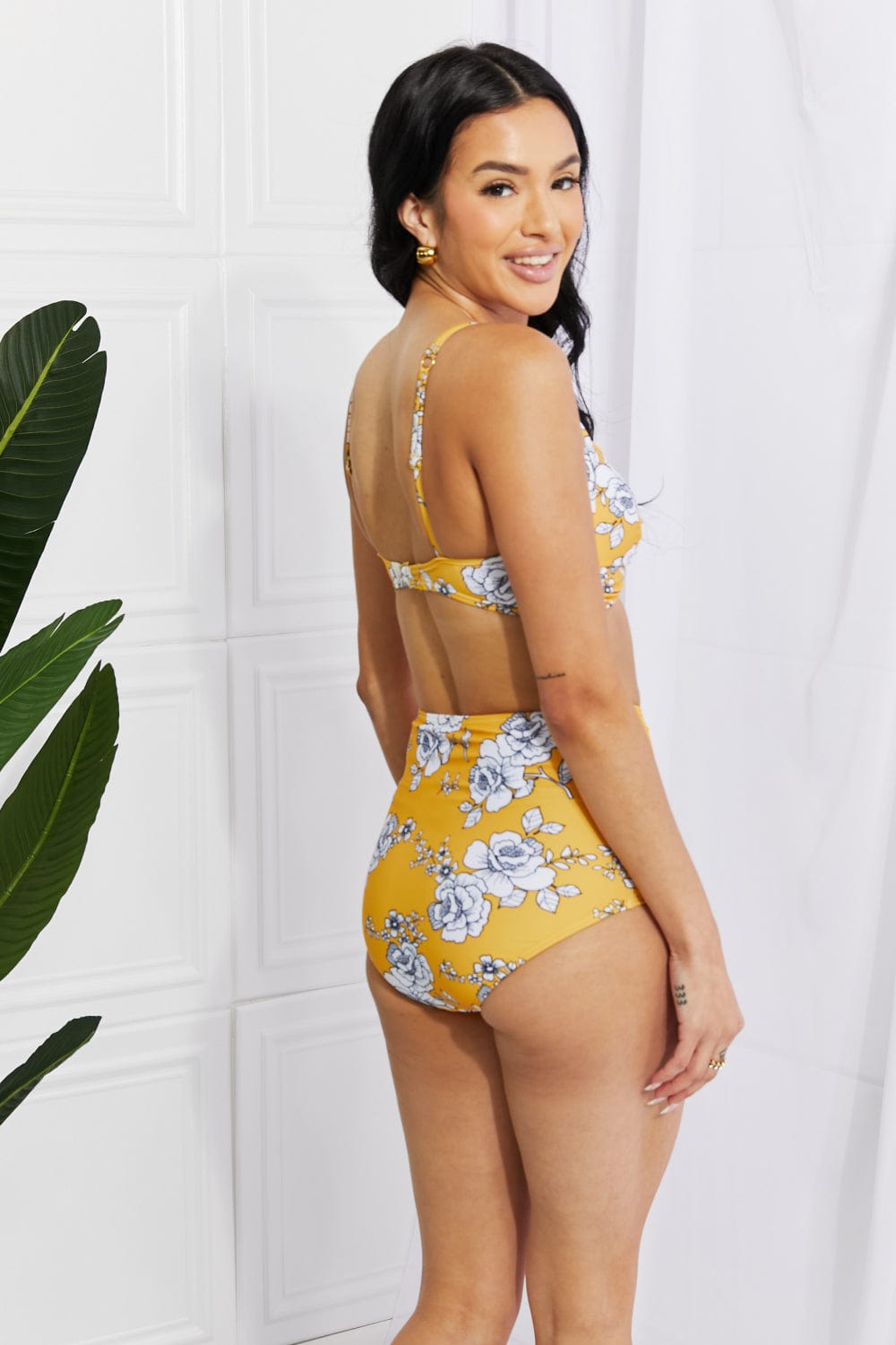 Take A Dip Twist High-Rise Bikini in Mustard - Body By J'ne