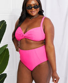 Take A Dip Twist High-Rise Bikini in Pink - Body By J'ne