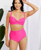 Take A Dip Twist High-Rise Bikini in Pink - Body By J'ne