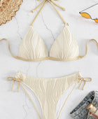 Textured Halter Neck Bikini Set - Body By J'ne