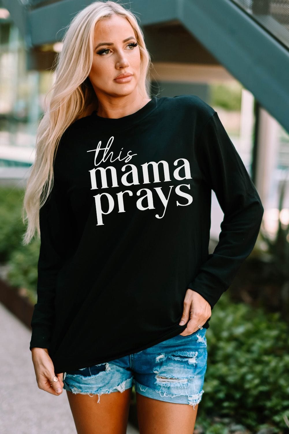 THIS MAMA PRAYS Graphic Sweatshirt - Body By J'ne