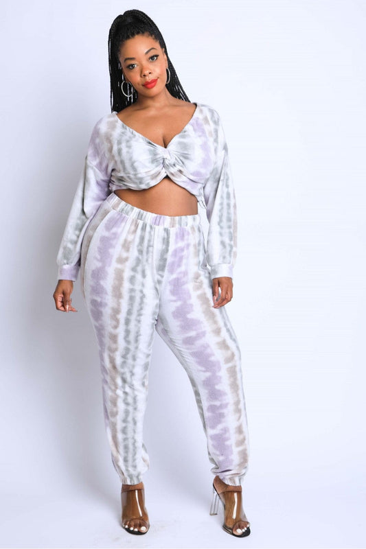 Tie Die Off Shoulder Set - Body By J'ne