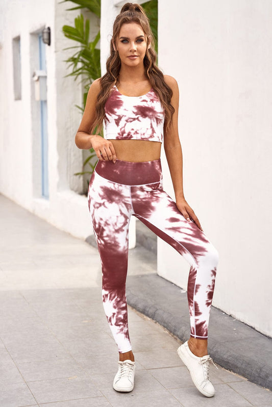 Tie-dye Crop Top and Leggings Set - Body By J'ne