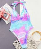 Tie-Dye Halter Neck One-Piece Swimsuit - Body By J'ne