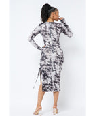 Tie Dye Long Sleeve Midi Dress - Body By J'ne