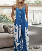 Tie-Dye Spaghetti Strap Jumpsuit with Pockets - Body By J'ne