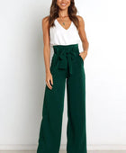 Tie Front Paperbag Wide Leg Pants - Body By J'ne