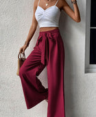 Tie Front Wide Leg Pants - Body By J'ne