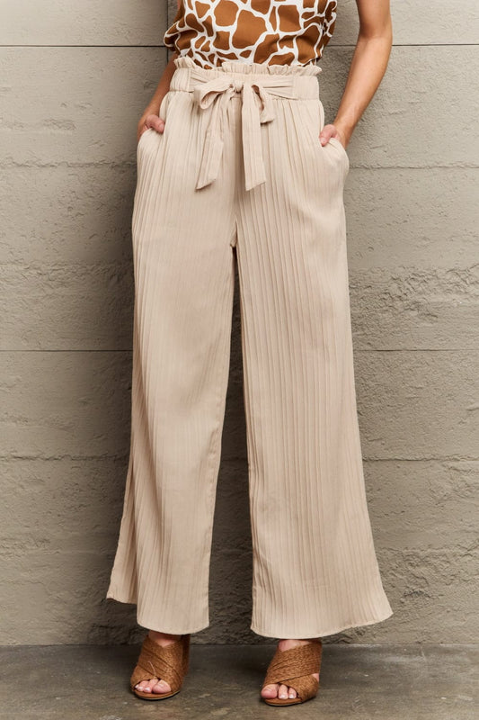 Tie Waist Long Pants - Body By J'ne