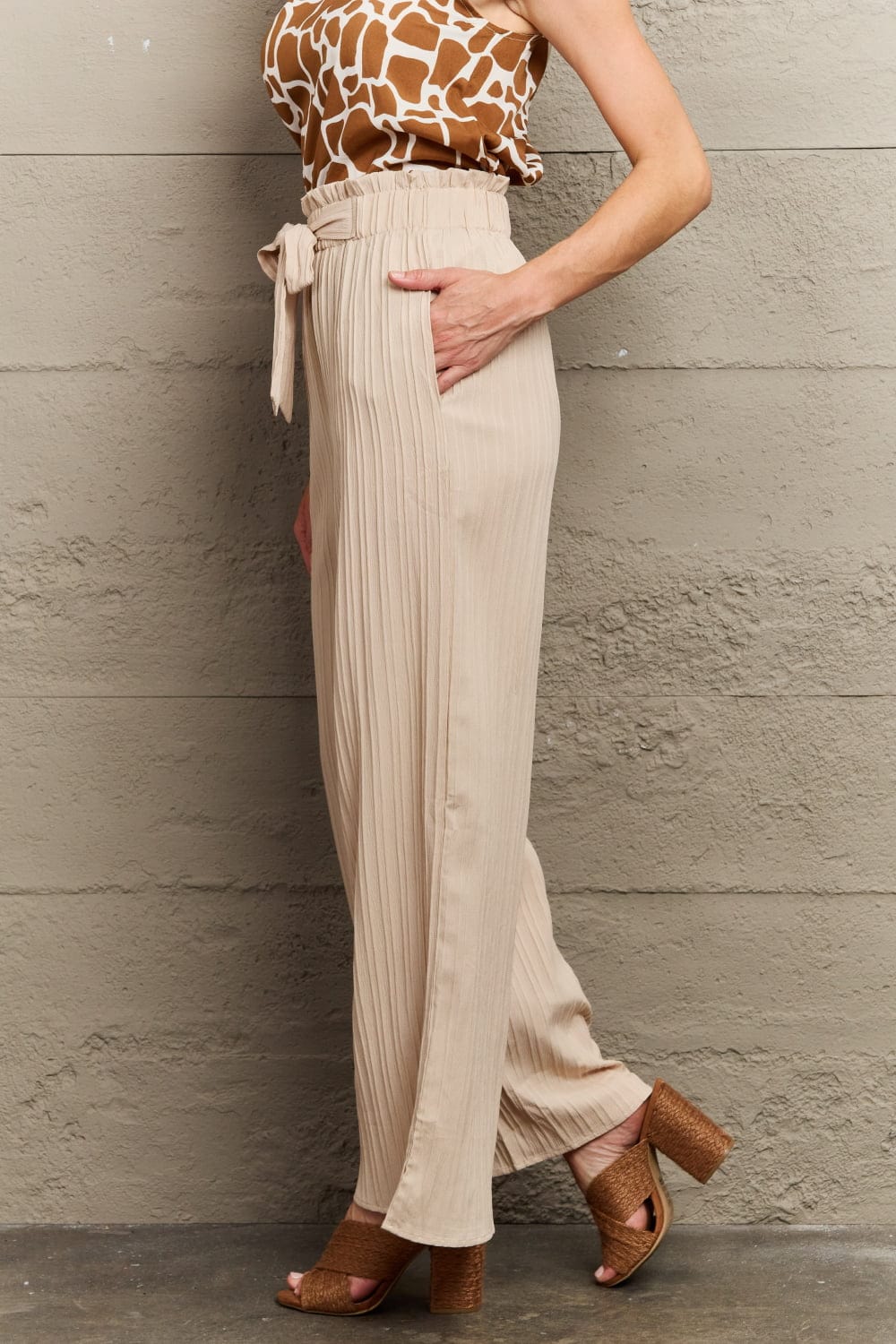 Tie Waist Long Pants - Body By J'ne