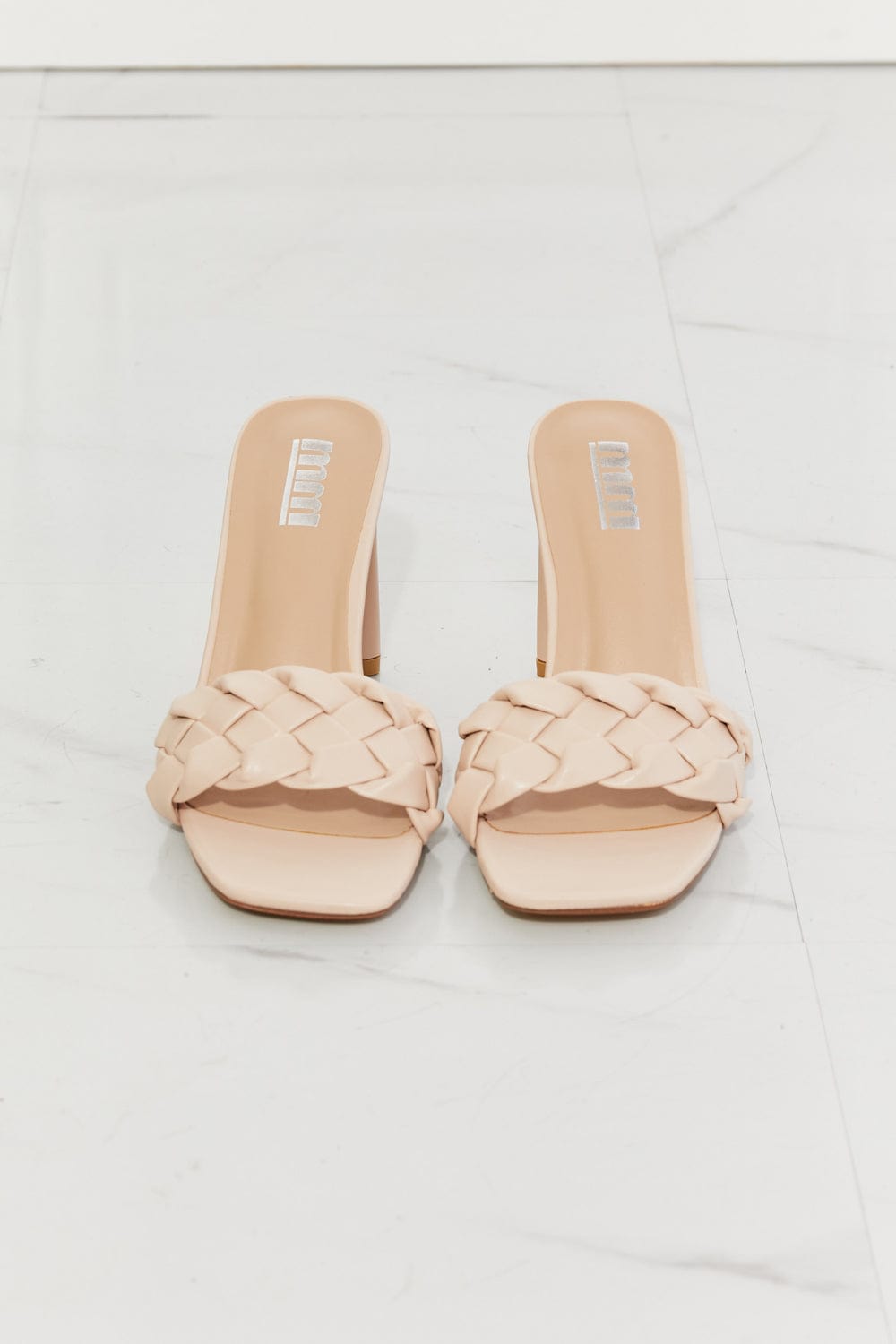 Top of the World Braided Block Heel Sandals in Beige - Body By J'ne