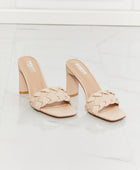 Top of the World Braided Block Heel Sandals in Beige - Body By J'ne