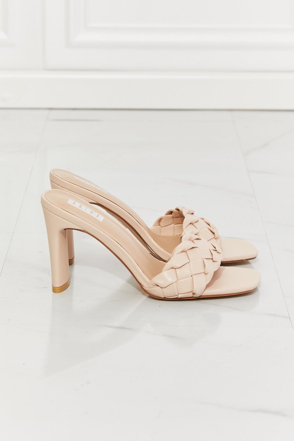 Top of the World Braided Block Heel Sandals in Beige - Body By J'ne