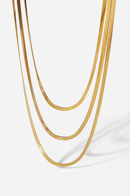 Triple-Layered Snake Chain Necklace - Body By J'ne