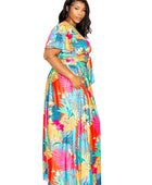 Tropical floral maxi skirt & top set - Body By J'ne