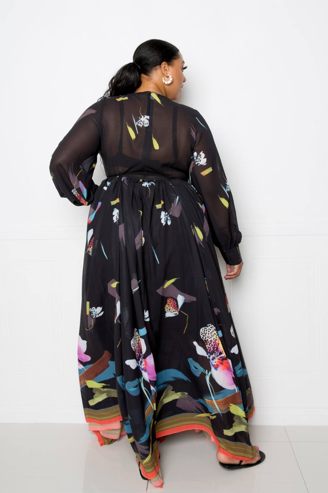 Tropical Print Maxi Dress - Body By J'ne