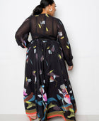 Tropical Print Maxi Dress - Body By J'ne