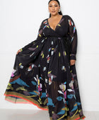 Tropical Print Maxi Dress - Body By J'ne