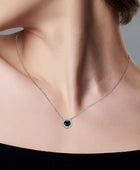 Two-Tone 1 Carat Moissanite Round Pendant Necklace - Body By J'ne
