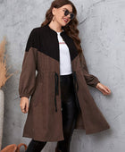 Two-Tone Dropped Shoulder Trench Coat - Body By J'ne