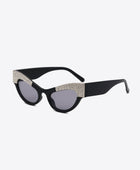 UV400 Rhinestone Trim Cat-Eye Sunglasses - Body By J'ne