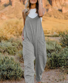 V-Neck Sleeveless Jumpsuit with Pocket - Body By J'ne