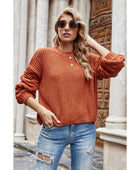 Weekend Style Rib-Knit Dropped Shoulder Sweater - Body By J'ne