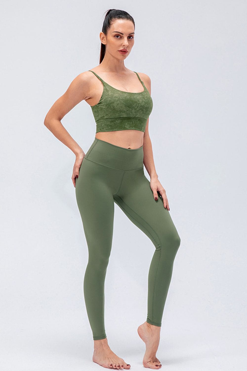 Wide Waistband Slim Fit Active Leggings - Body By J'ne
