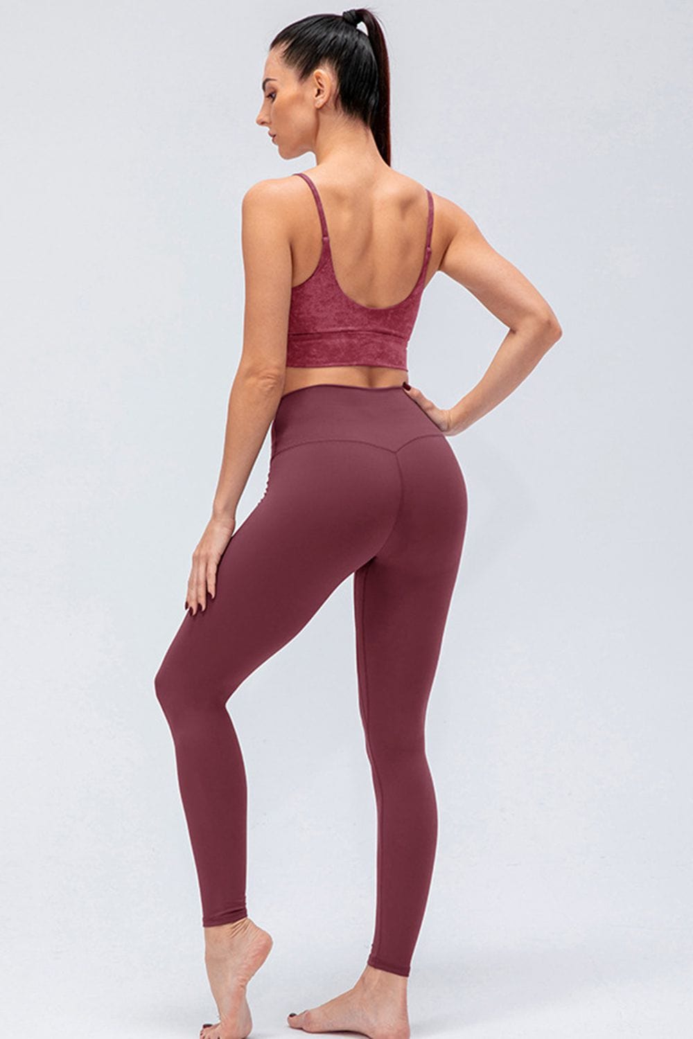 Wide Waistband Slim Fit Active Leggings - Body By J'ne