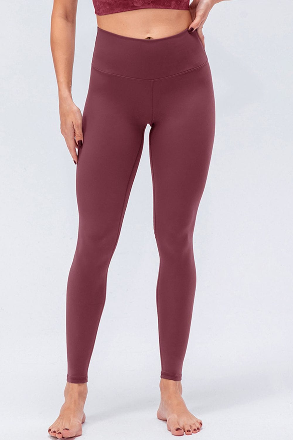 Wide Waistband Slim Fit Active Leggings - Body By J'ne