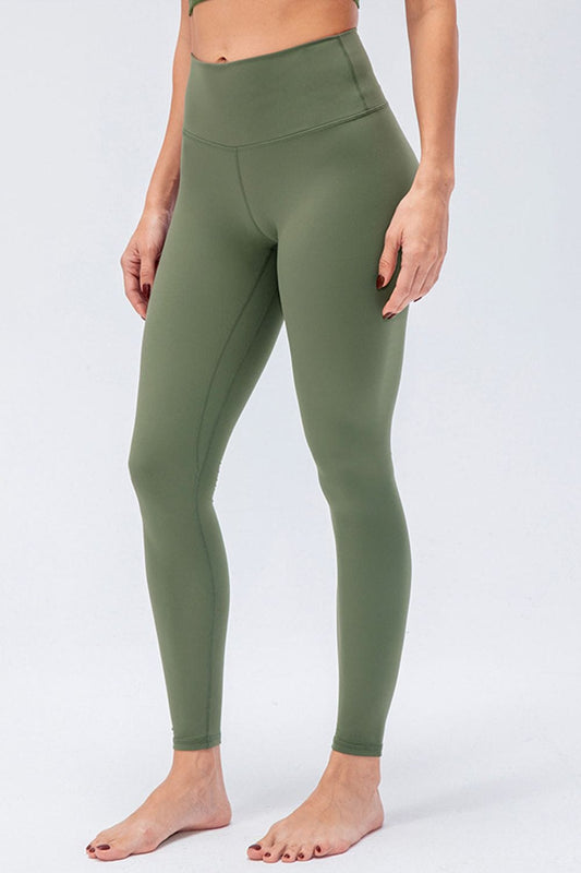 Wide Waistband Slim Fit Active Leggings - Body By J'ne