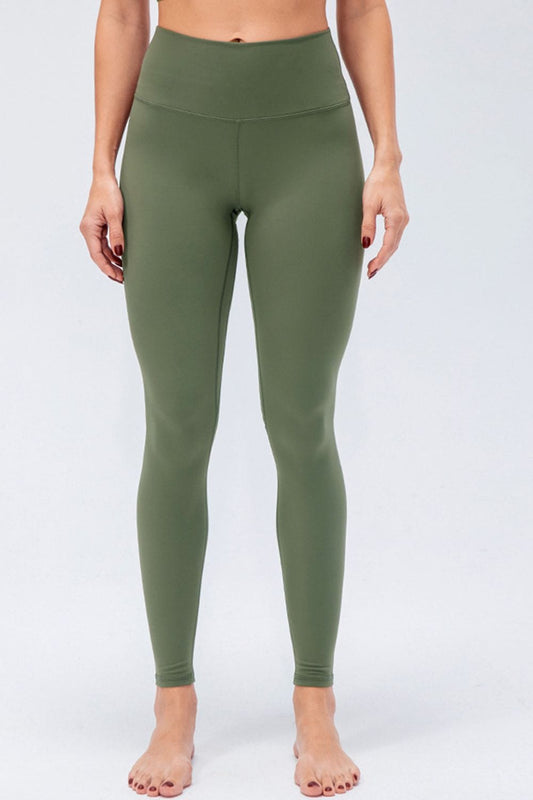 Wide Waistband Slim Fit Active Leggings - Body By J'ne