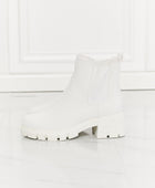 Work For It Matte Lug Sole Chelsea Boots in White - Body By J'ne
