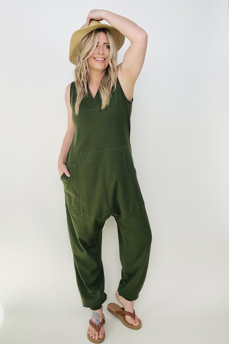 Zenana Solid Sleeveless Harem Jumpsuit - Body By J'ne