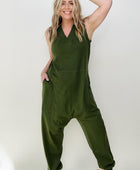 Zenana Solid Sleeveless Harem Jumpsuit - Body By J'ne