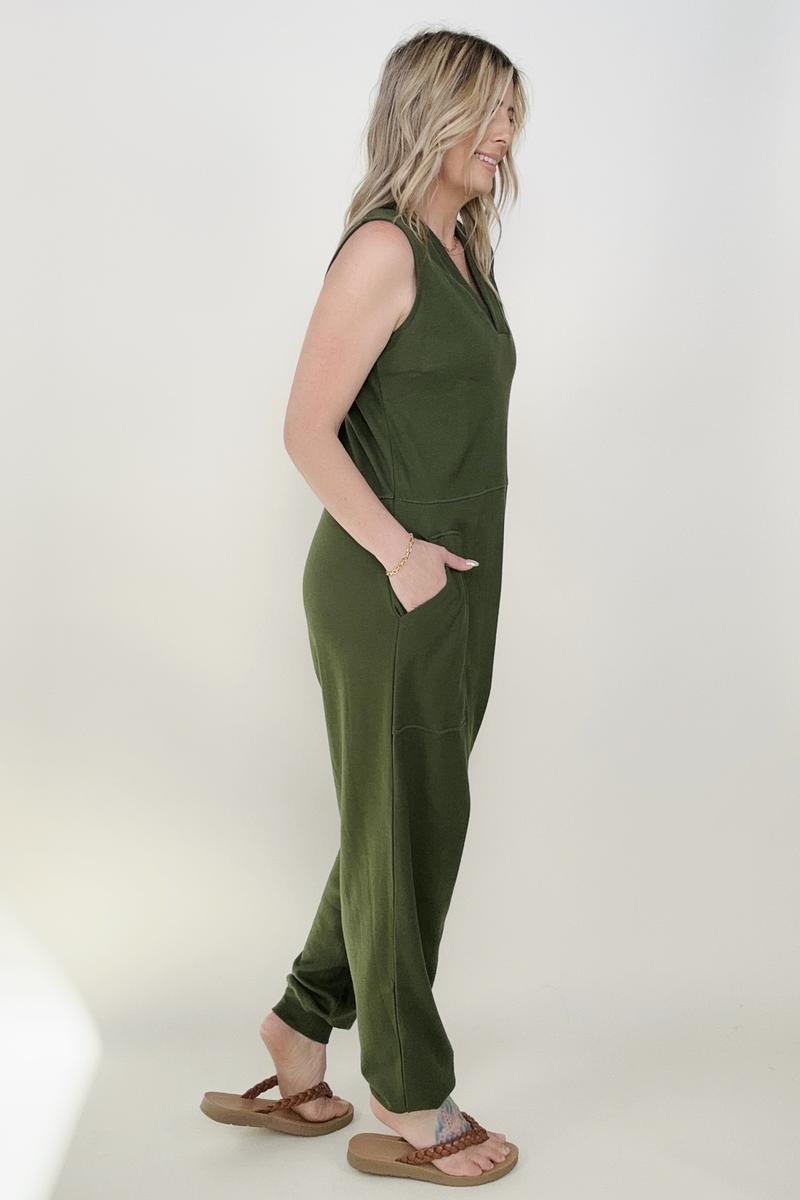 Zenana Solid Sleeveless Harem Jumpsuit - Body By J'ne