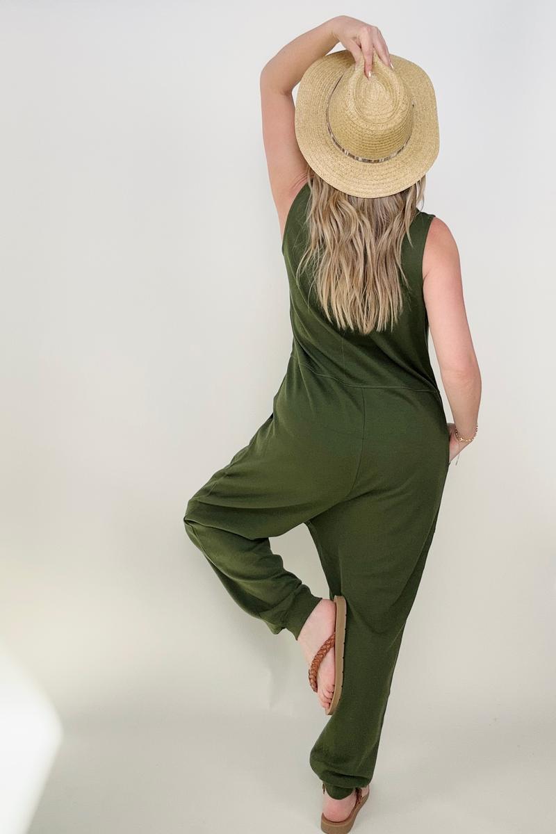 Zenana Solid Sleeveless Harem Jumpsuit - Body By J'ne