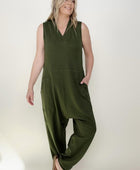 Zenana Solid Sleeveless Harem Jumpsuit - Body By J'ne