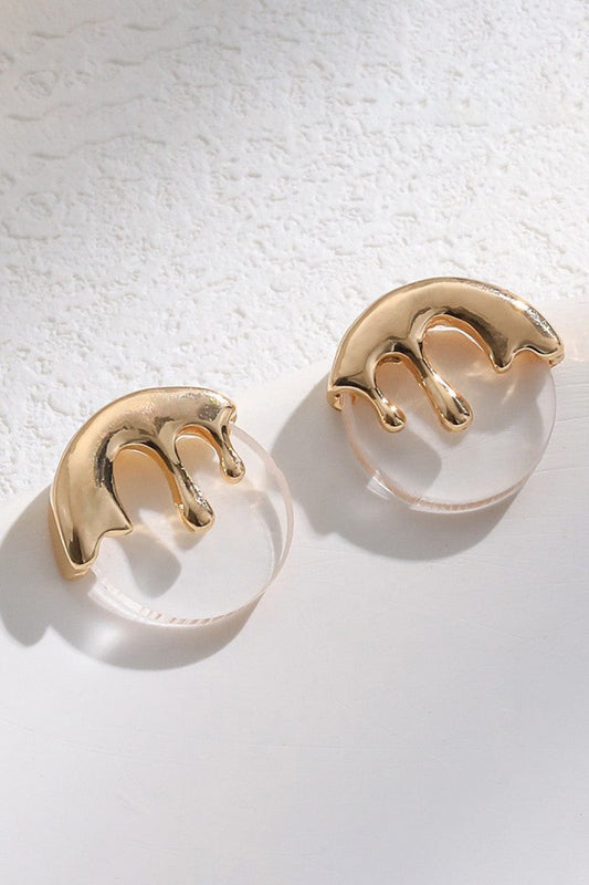 Zinc Alloy and Acetate Stud Earrings - Body By J'ne